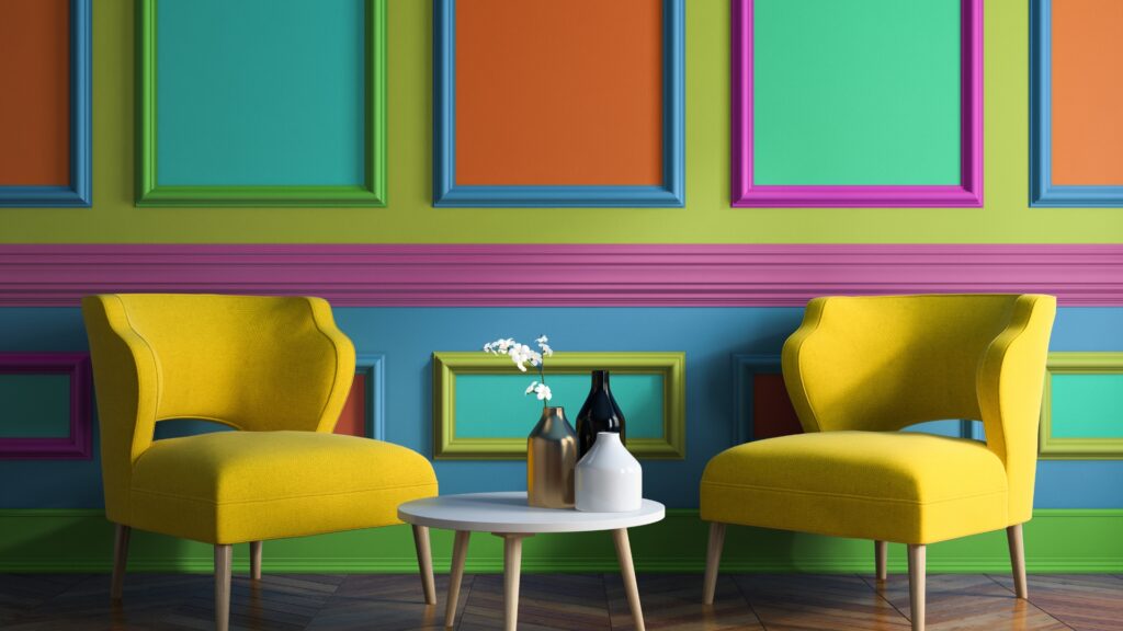 colourful interior is what speaks the persons personality